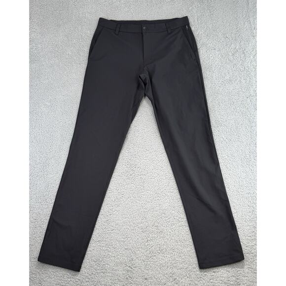 Lululemon Black Commission Classic Fit Warpstreme Stretch Pants Men’s Sz 32x32.5 - Picture 1 of 15